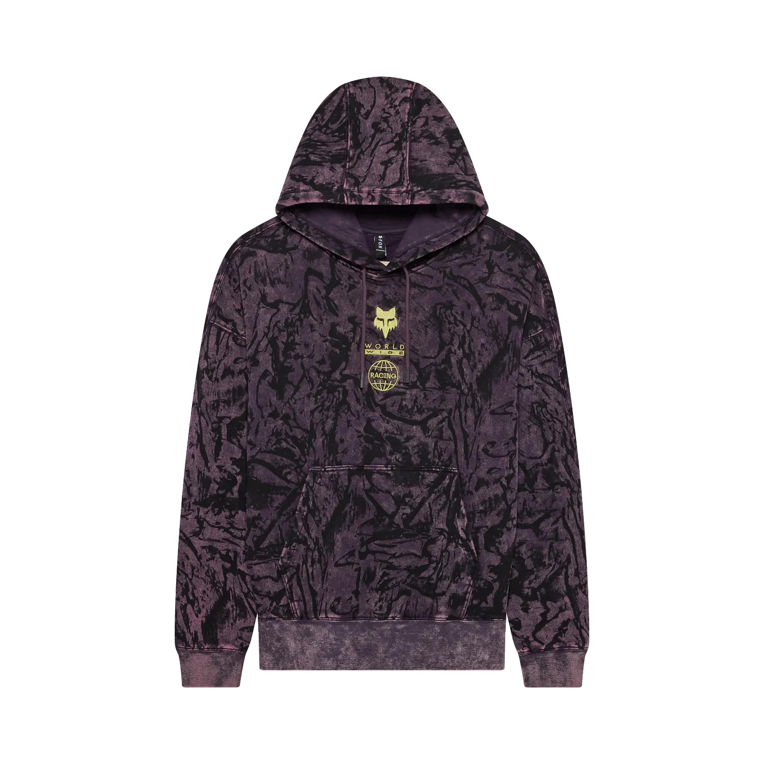Fox Image Print Fleece Pullover Plum Perfect - Image 1