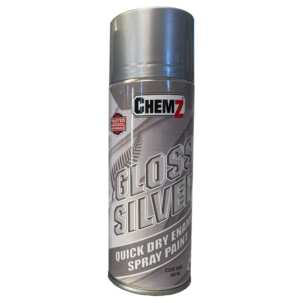 SILVER GLOSS ENAMEL PAINT AEROSOL 400 ml - Image 1