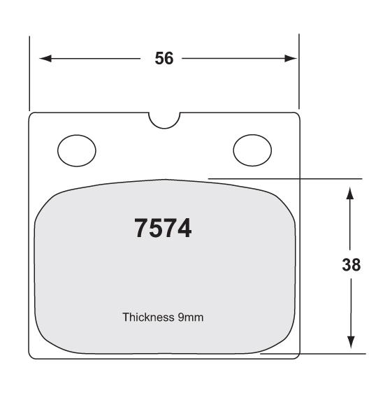 BRAKE PADS RACE COMPOUND - BREMBO 08 CALLIPER alt. BR P07BB14 - Image 1