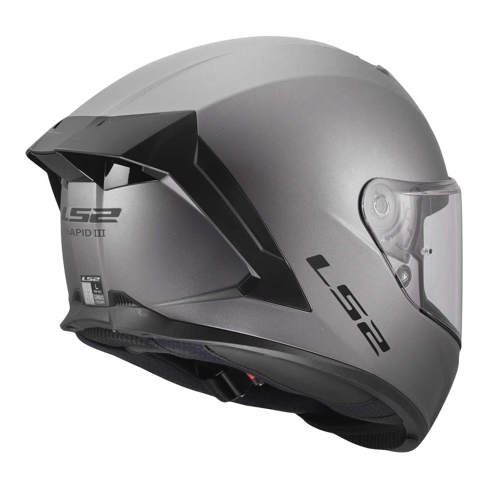 LS2 FF820 Rapid III Road Helmet Solid Matte Titanium - Image 2
