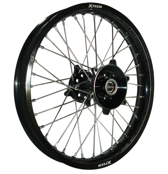 X TECH SUZ RMZ 1.6x21 FRONT BLK RIM/GLD HUB/SLV SPK (REFER CAT PAGE FOR FITMENT) - Image 1
