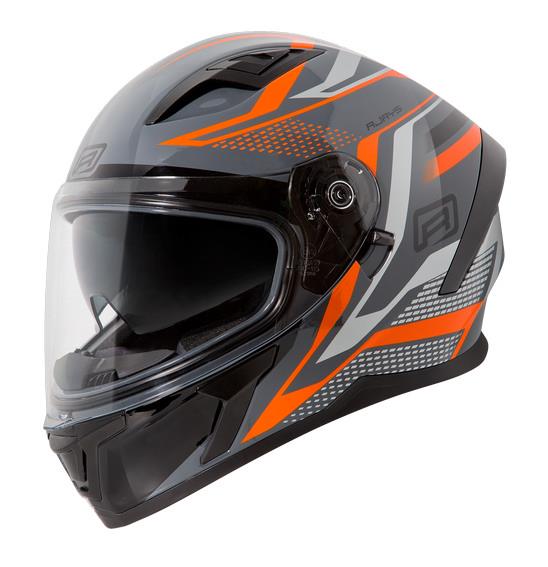 Rjays Apex 3 Ignite Road Helmet Grey/Orange - Image 2