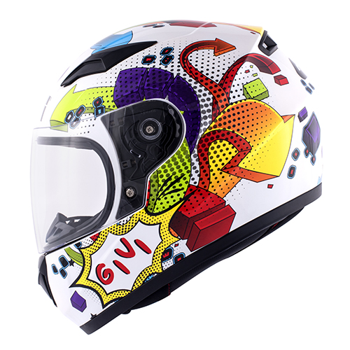 J04 JUNIOR FULL FACE HELMET WHITE YOUTH MEDIUM - Image 3