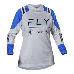 FLY Racing F-16 Motocross Jersey Ladies Arctic Grey / Blue - Image 1