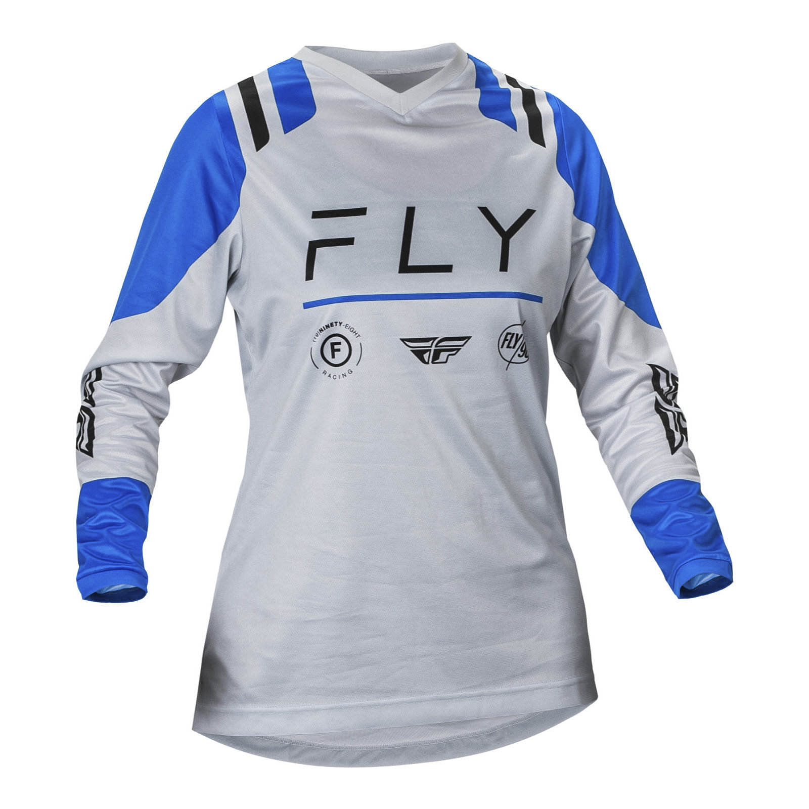 FLY Racing F-16 Motocross Jersey Ladies Arctic Grey / Blue - Image 1