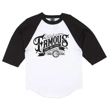 Tee Famous SAS Raglan Trademark White/Black/Black