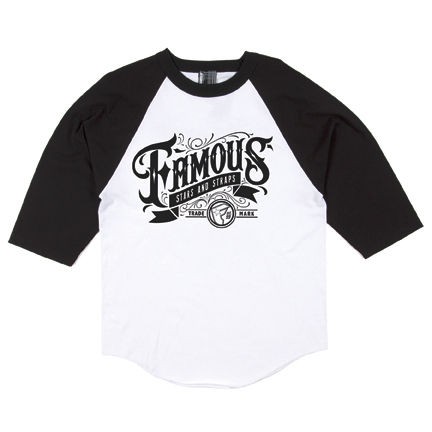 Tee Famous SAS Raglan Trademark White/Black/Black - Image 1