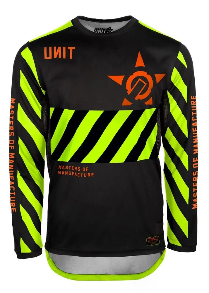 Unit Hazard Motocross Jersey Slim Fit Yellow