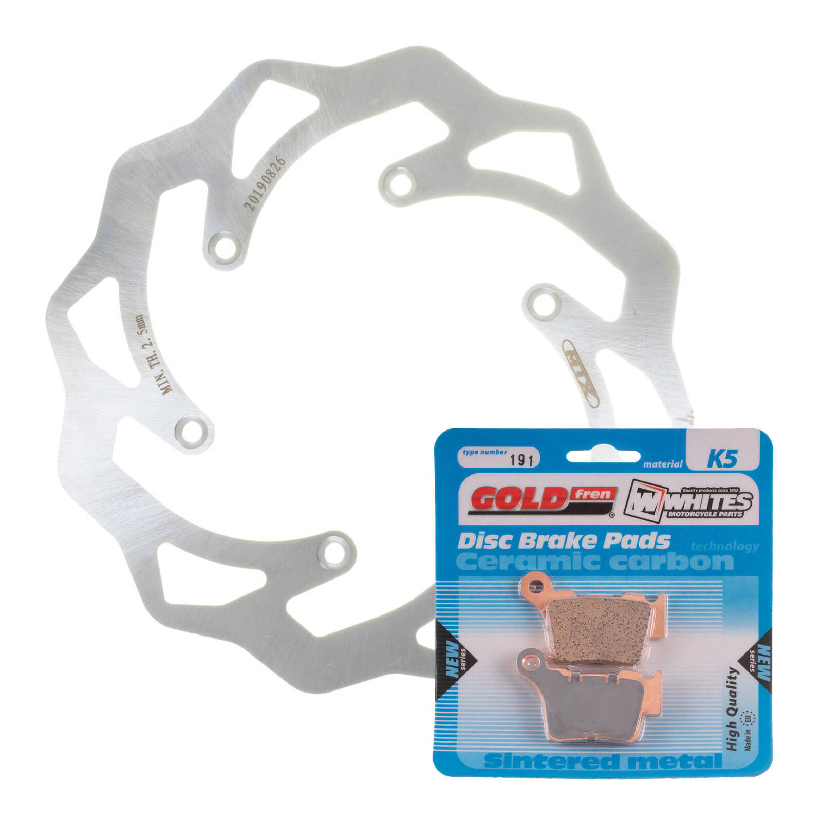 Brake Disc & Pad Rear Kit - Husqvarna TE300 '14-'17 - Wave - Image 1