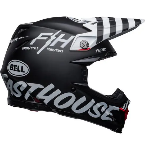 Bell Moto-9s Flex Fasthouse Flex Crew Motocross Helmet Matte Black/White