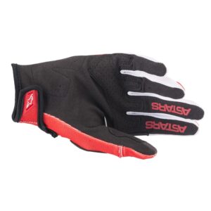 Alpinestars Techstar Motocross Gloves Bright Red/Black - Image 2
