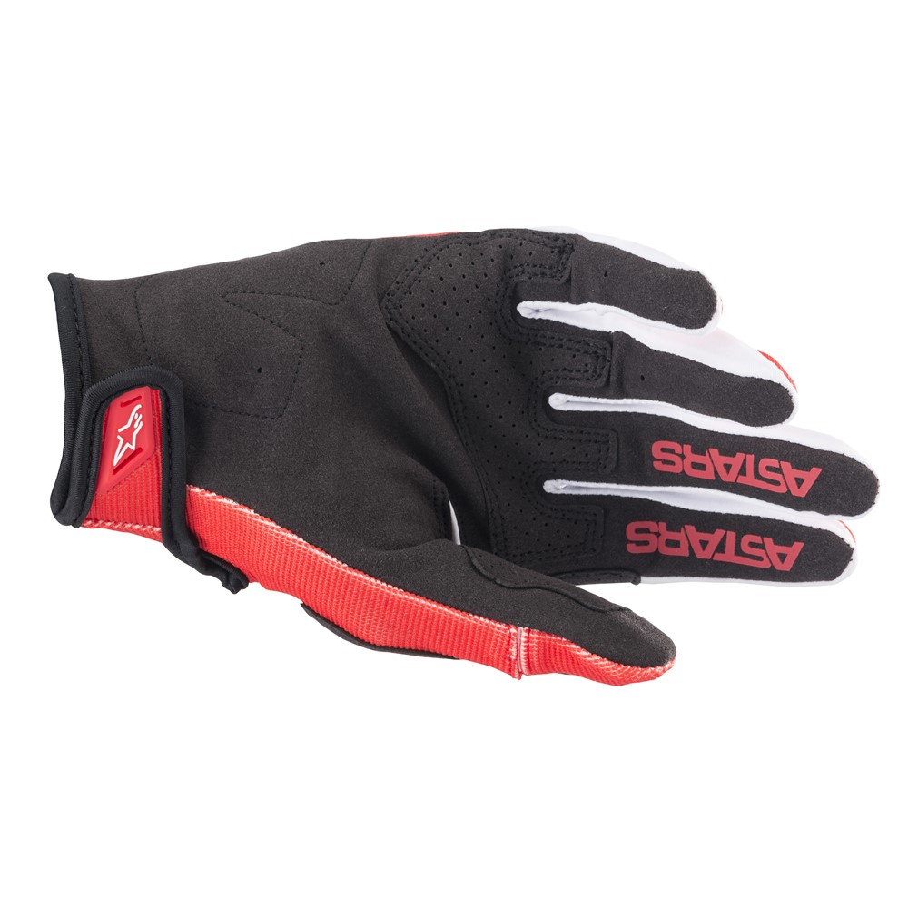 Alpinestars Techstar Motocross Gloves Bright Red/Black - Image 2