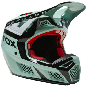 Fox V3 RS Dvide ECR Motoctoss Helmet Jade - Image 1