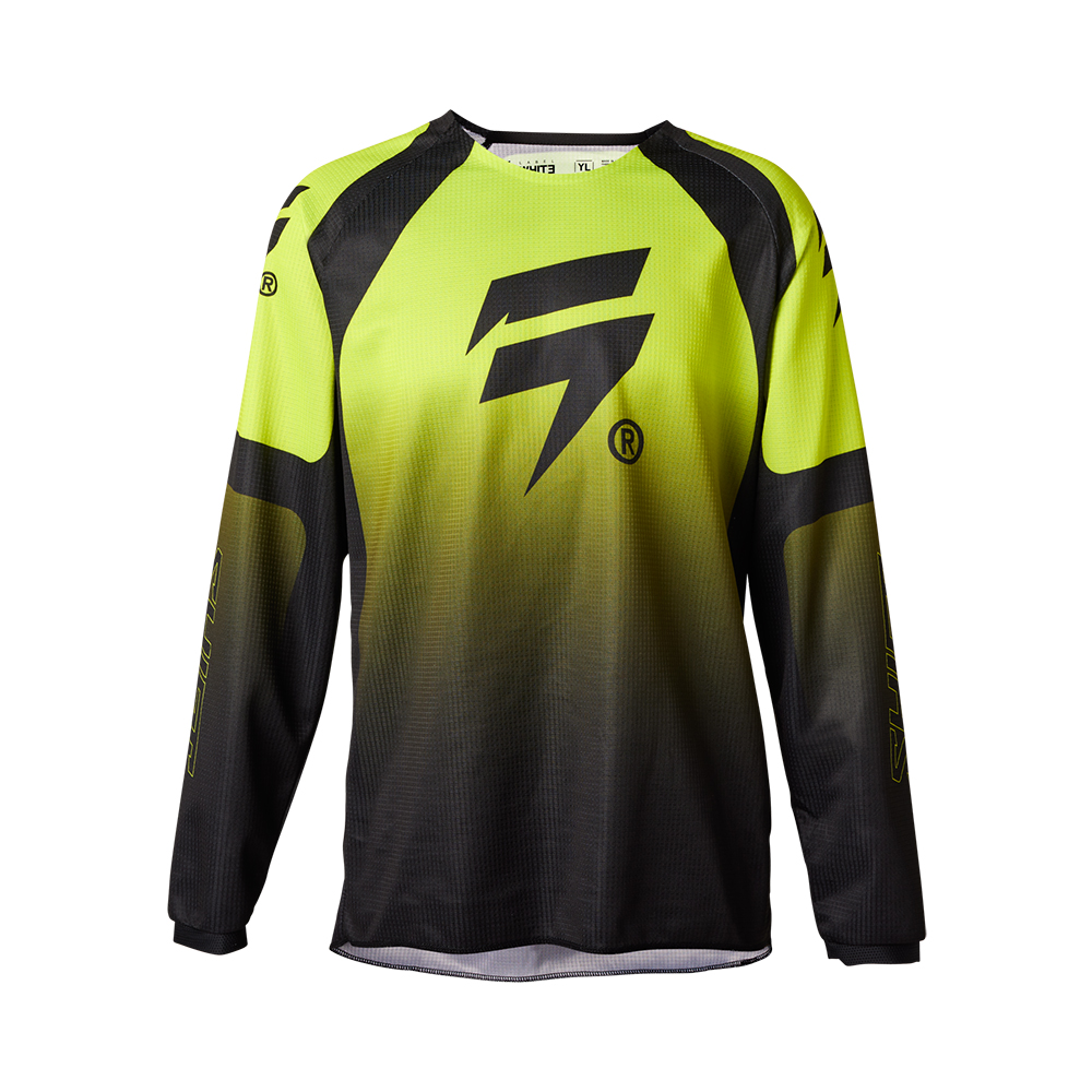 Shift White Label POSN Motocross Jeresy Youth Flo Yellow - Image 1