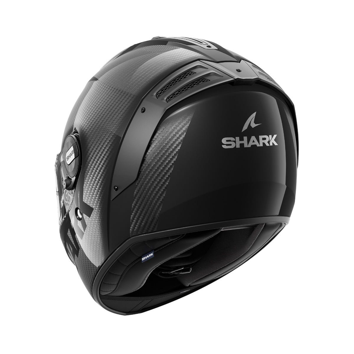 Shark Spartan RS Carbon Blank Mat Road Helmet + Visor Grey/Black - Image 3