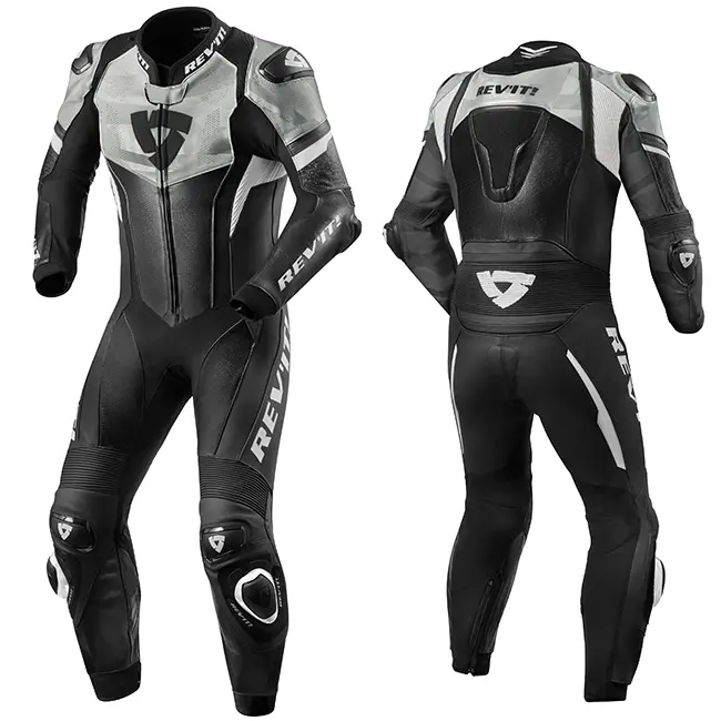 *56 Hyperspeed Leather Suit Black/White REV'IT! []