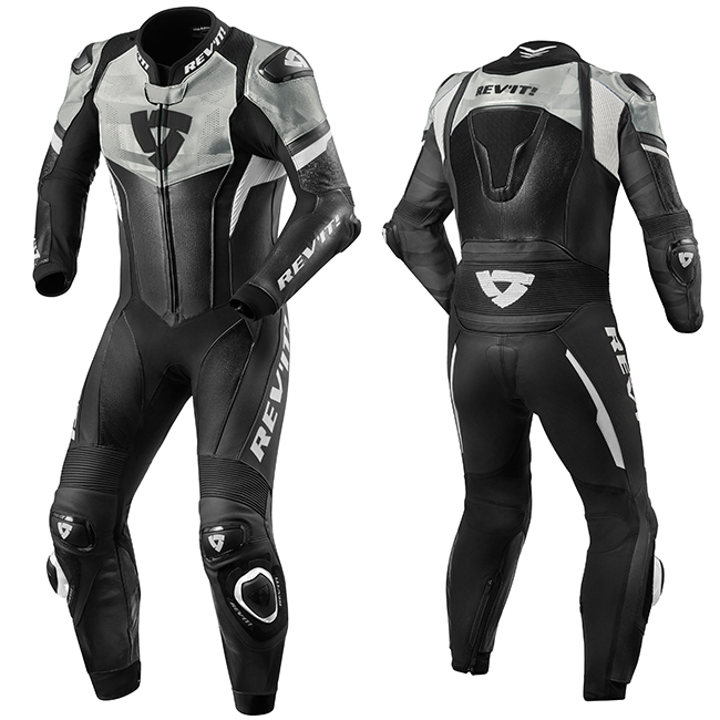 *56 Hyperspeed Leather Suit Black/White REV'IT! [] - Image 1