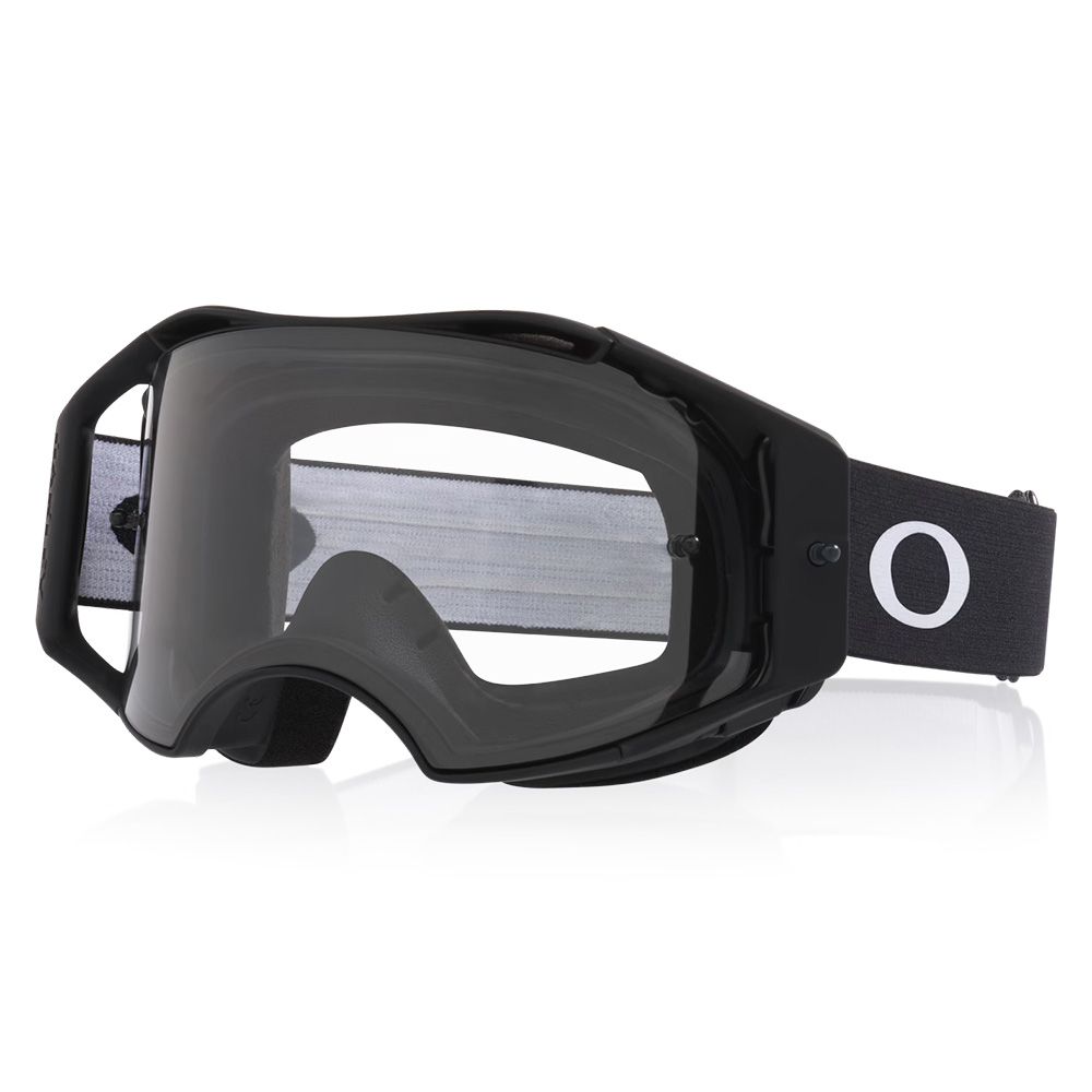 Oakley Airbrake Lite Motocross Goggles Matte Black w/ Clear Lens - Image 1
