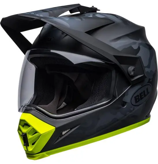 Bell MX-9 ADV MIPS Stealth Adventure Helmet Camo Matte Black/Hi-Viz Yellow