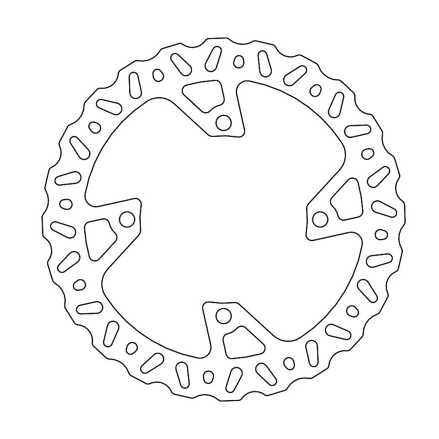 BRAKE DISC REAR MOTO MASTER NITRO KAWASAKI KX250F 20-21 KX450F 19-21 - Image 1