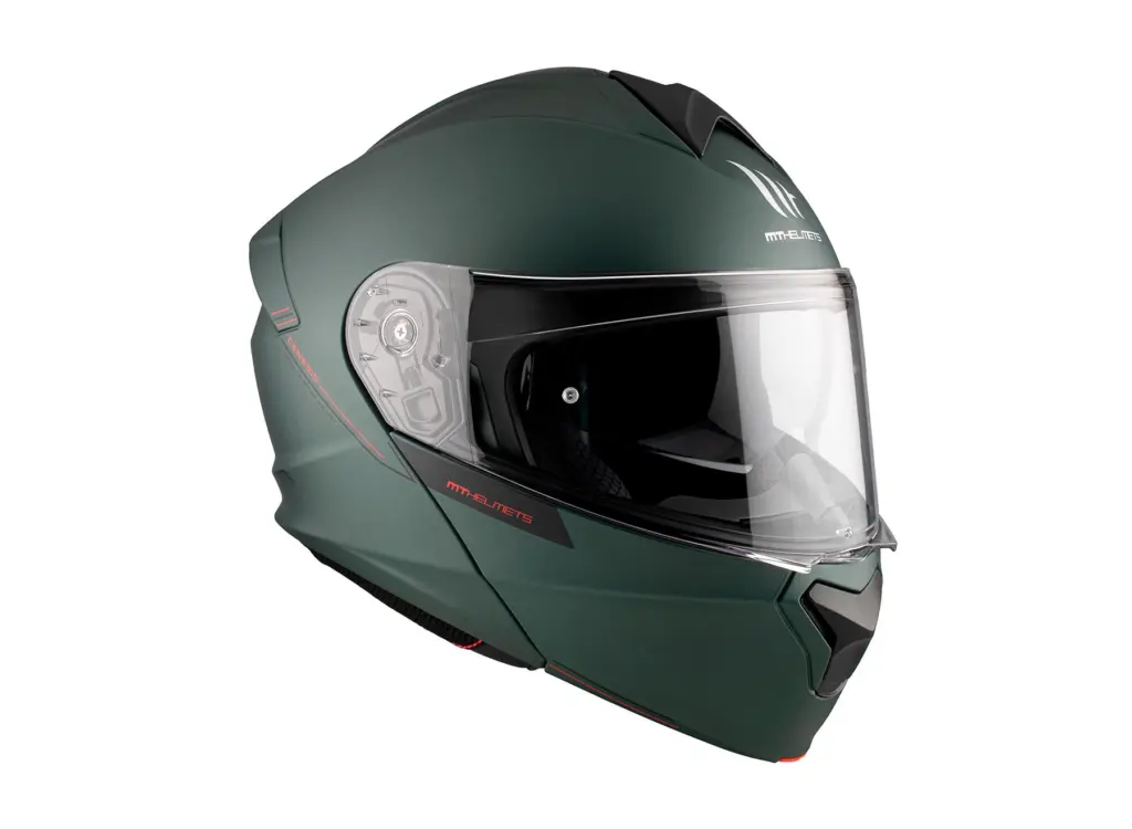 MT Genesis SV Flip Front Helmet Matte Green
