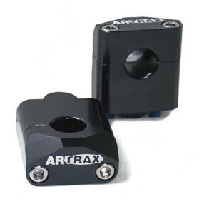 *7mm fatbar risers h/bar clamp Yam black Artrax            [] - Image 3