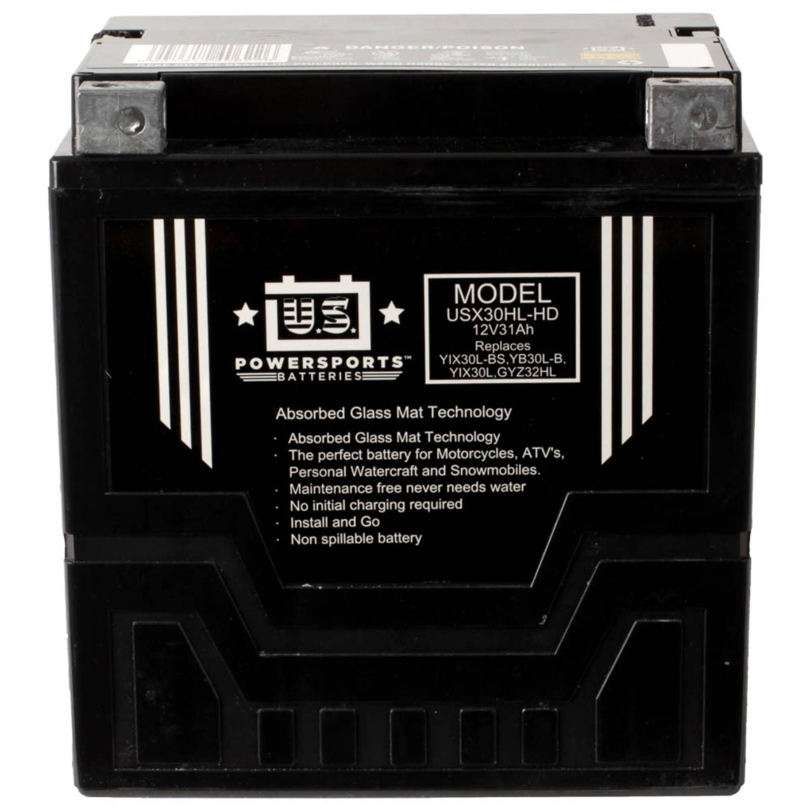 USPS AGM BATTERY USX30HL-HD YIX30L-BS *2 - Image 2
