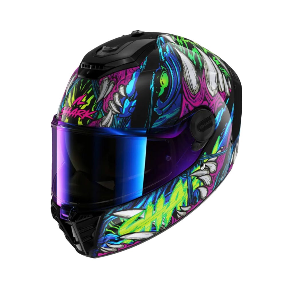 Shark Spartan RS Road Helmet Shaytan Black/Green/Violet - Image 1