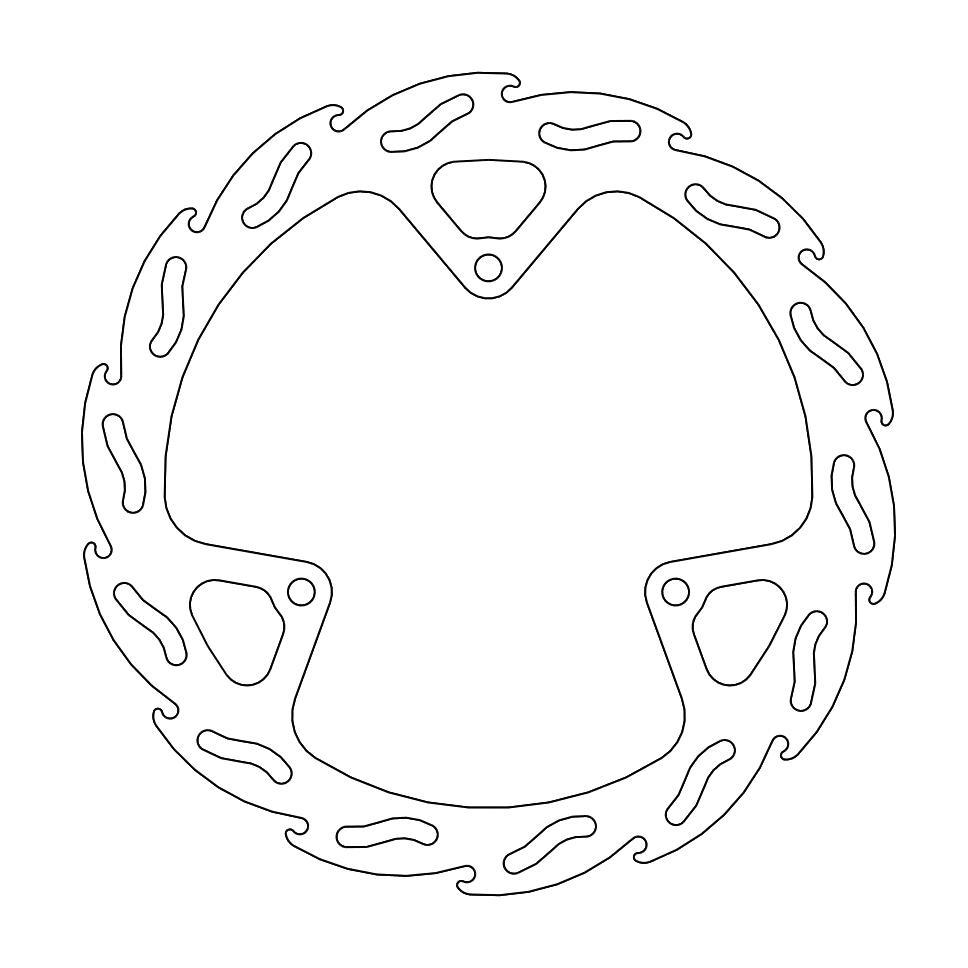 BRAKE DISC FRONT MOTO MASTER FLAME HUSQVARNA TC65 17-21 KTM 65SX 02-21 - Image 1