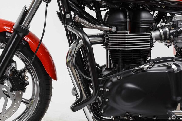 CRASH BARS SW MOTECH TRIUMPH BONNEVILLE T100 05-17 THRUXTON 900 05-16 BLACK - Image 1