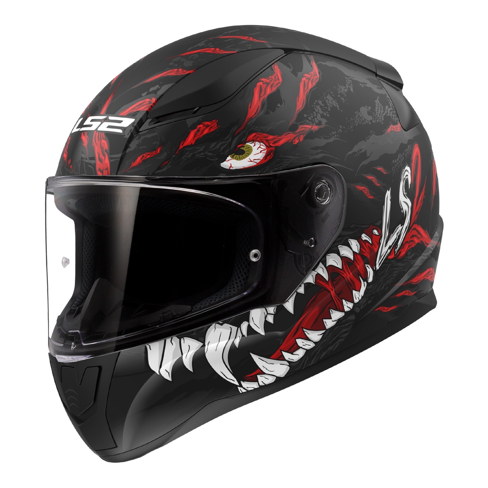 LS2 FF353 Rapid II Kaiju Road Helmet Matte Black / Red / White - Image 1