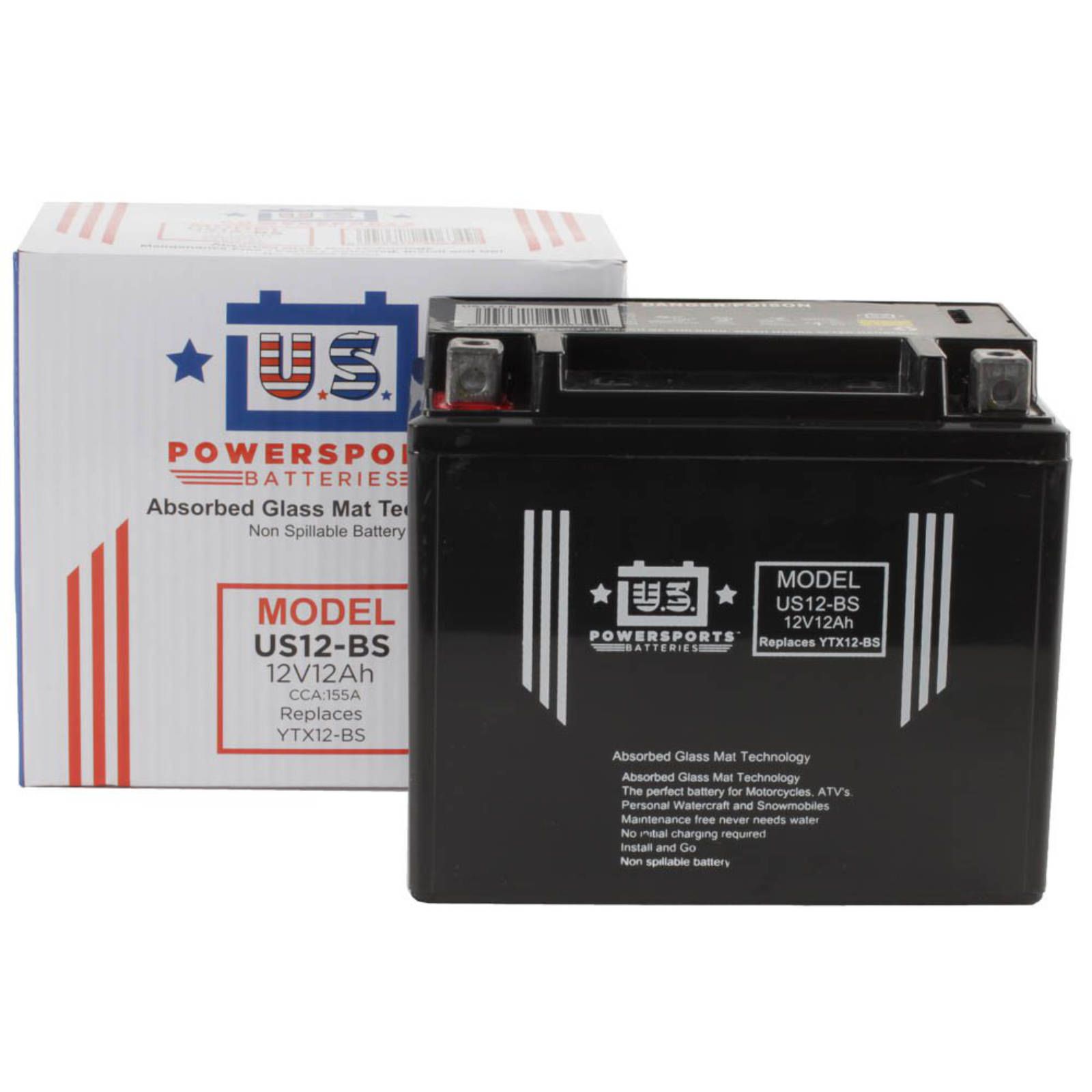 USPS AGM BATTERY USX12-BS YTX12-BS *4 - Image 4