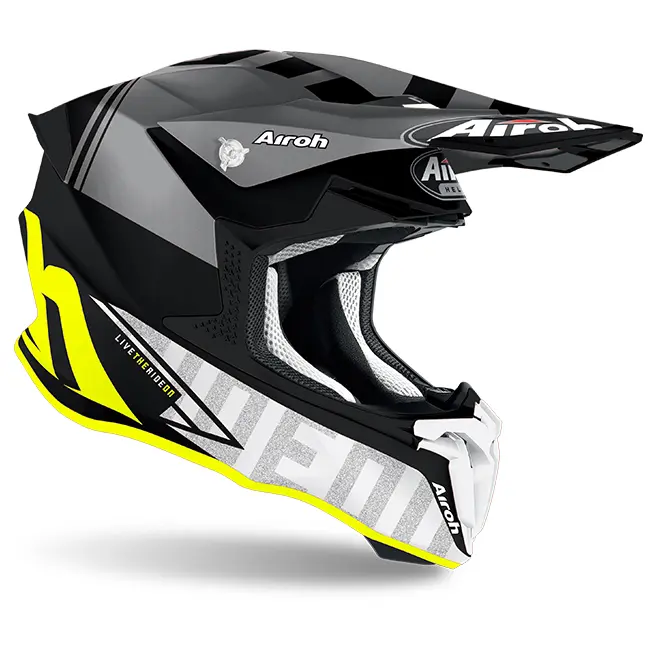 Motocross Helmet Airoh Tech Twist 2.0 Yellow Matte