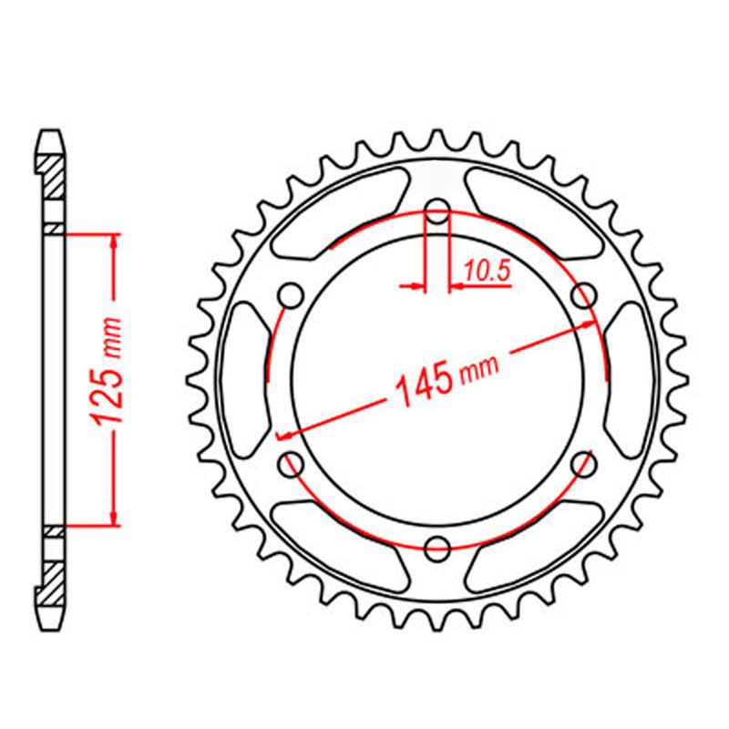 SPKT REAR RK STEEL 867 43T #525 - Image 1