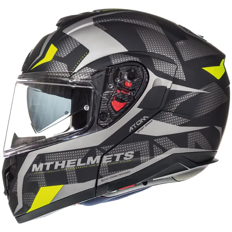 MT Atom SV Flip Front Helmet Divergence Matte Grey