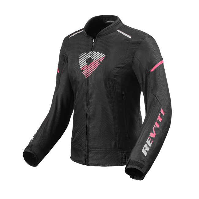 Road Jacket Rev'It Sprint H2O Ladies Black/Pink - Image 1