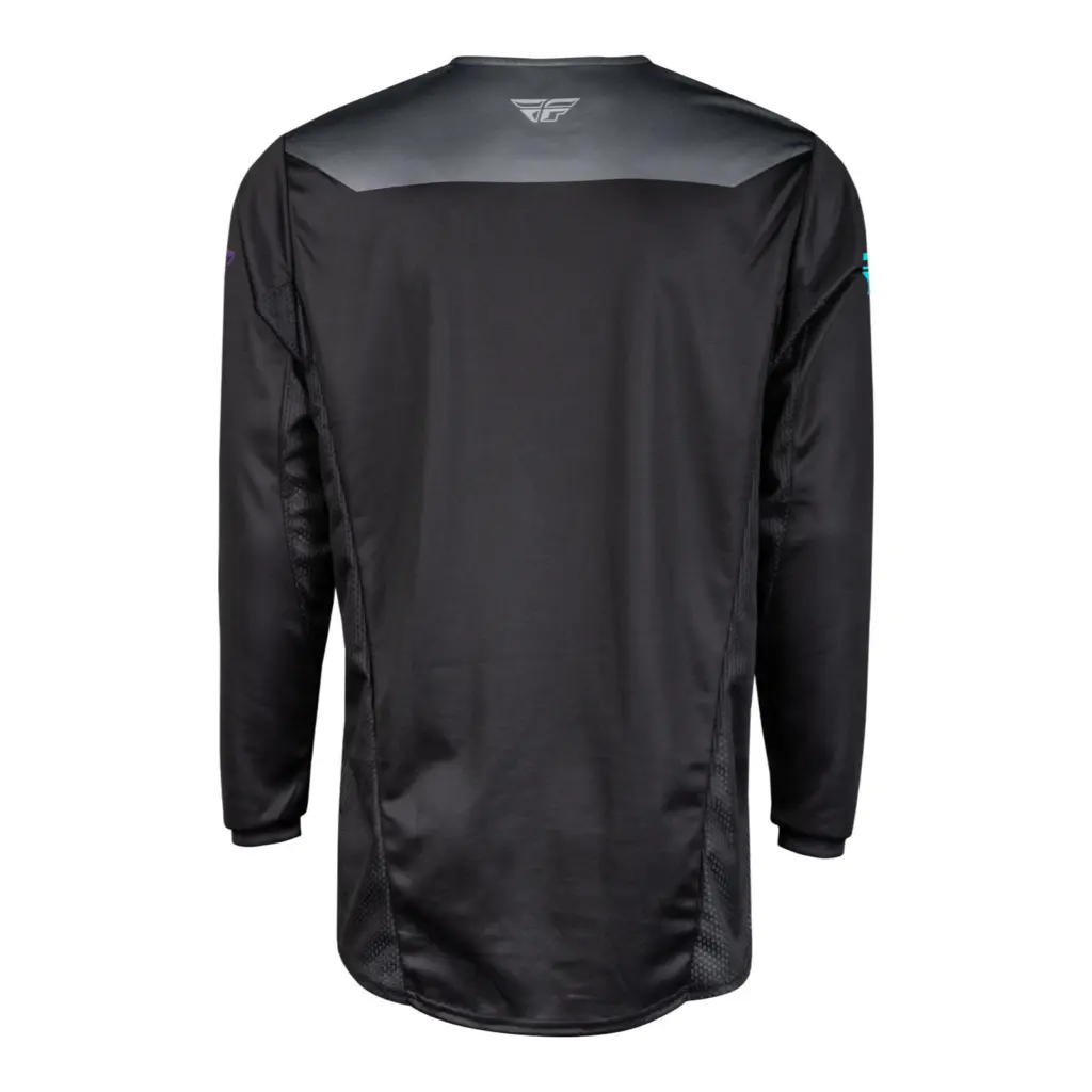 FLY Racing Kinetic Reload Motocross Jersey Charcoal / Black / Blue Iridium