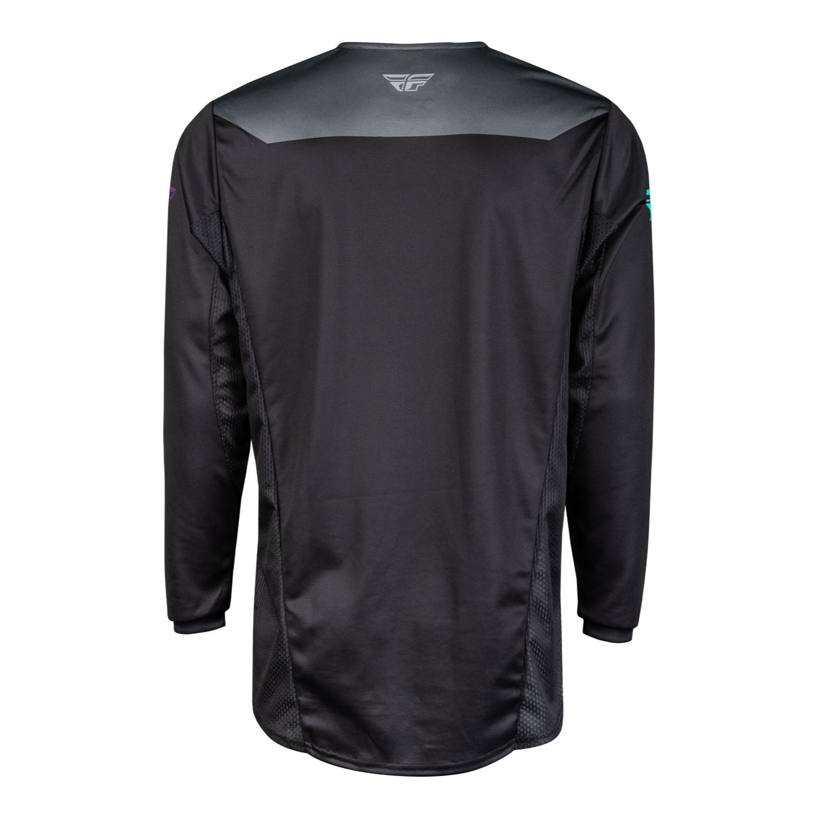 FLY Racing Kinetic Reload Motocross Jersey Charcoal / Black / Blue Iridium - Image 2