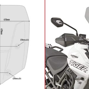 SCREEN TRIUMPH TIGER 800 XC/XR '18-> SMOKED 2cm TALLER - Image 1