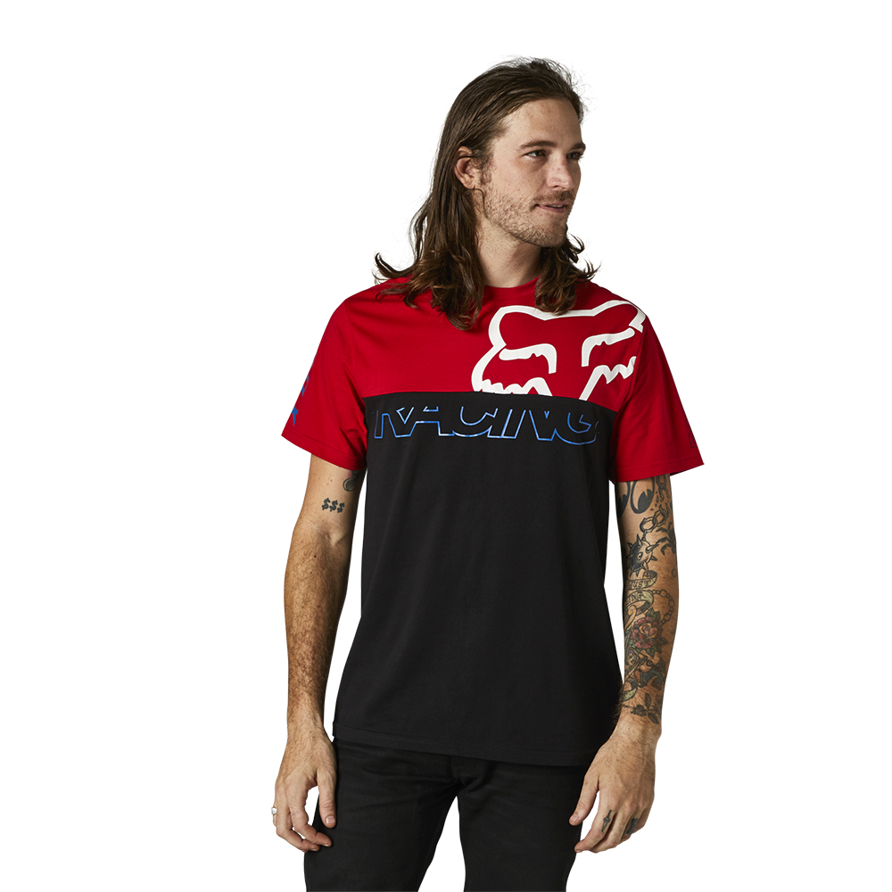 Fox Skew Crew Flame Red Tee - Image 1