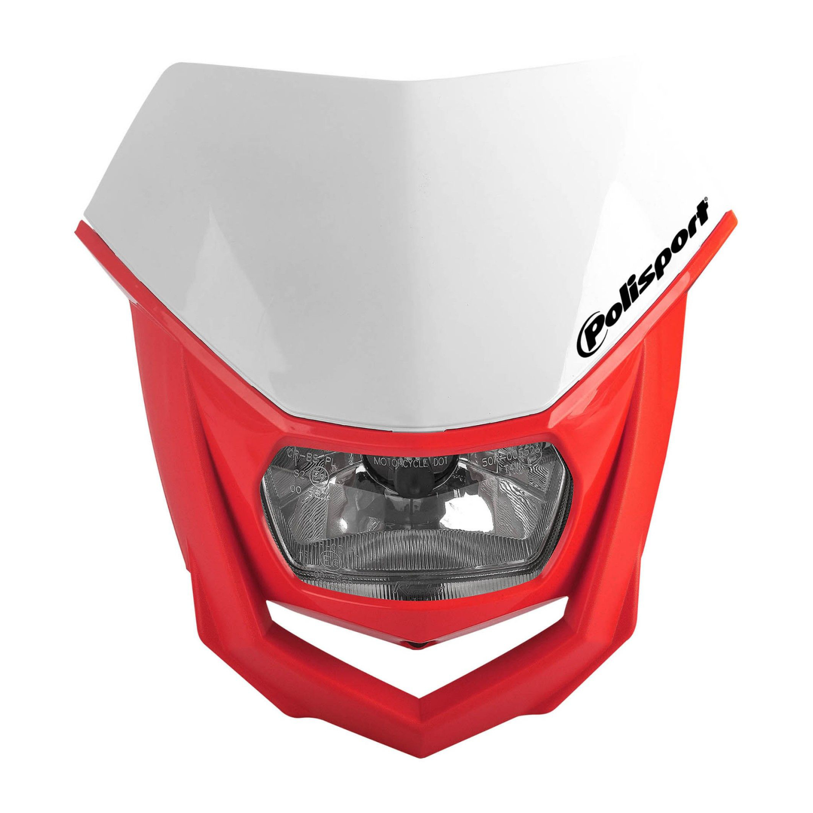 POLISPORT HALO HEADLIGHT WHT/RED - Image 1