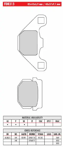 FERODO BRAKE BPADS FA88