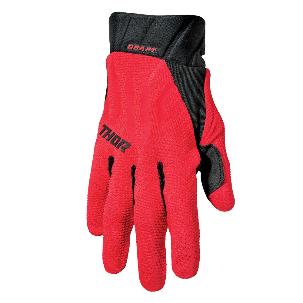 Thor Draft Motocross Gloves Red/Black - Image 1