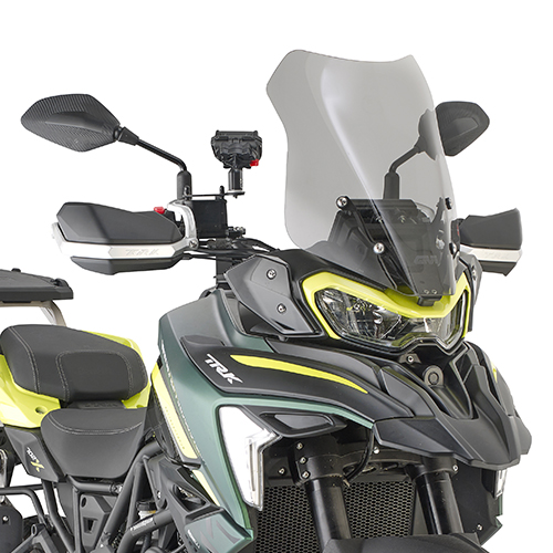 GIVI SCREEN BENELLI TRK 702/702X '23-> SMOKED 43.5x34cm - 13cm TALLER - Image 1