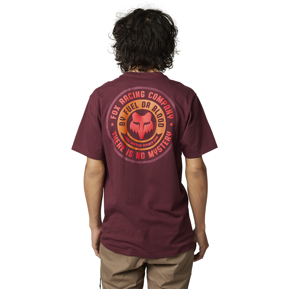 Fox Mysticks Tee Dark Maroon - Image 3