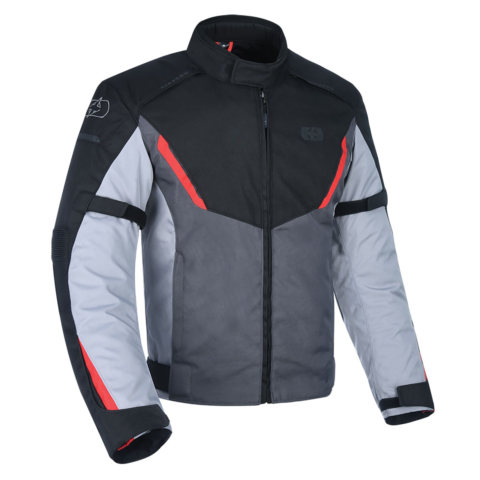 Road Jacket Oxford Delta 1.0 WP Black/Grey/Red - Image 1
