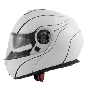Givi X21 Challenger Front Flip Graphic White Road Helmet - Image 1