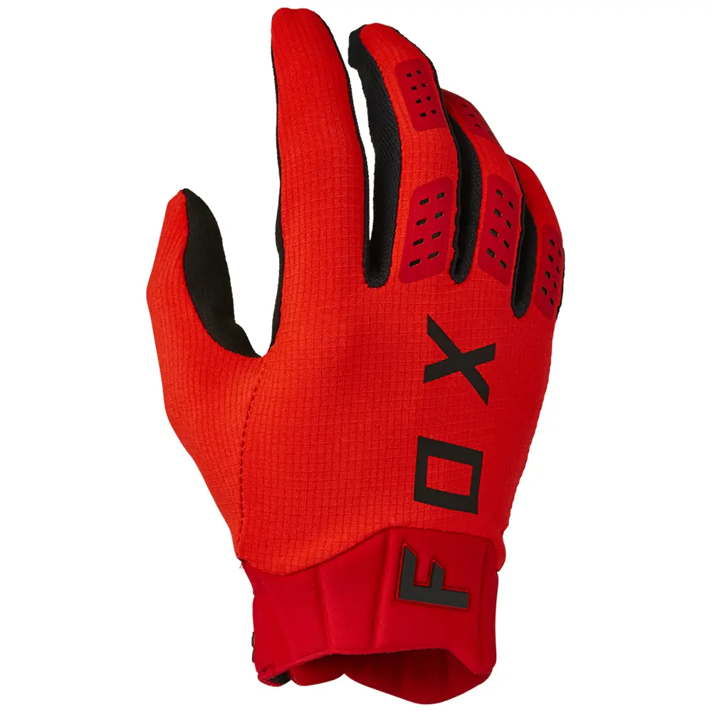 Fox Flexair Motocross Gloves Flo Red