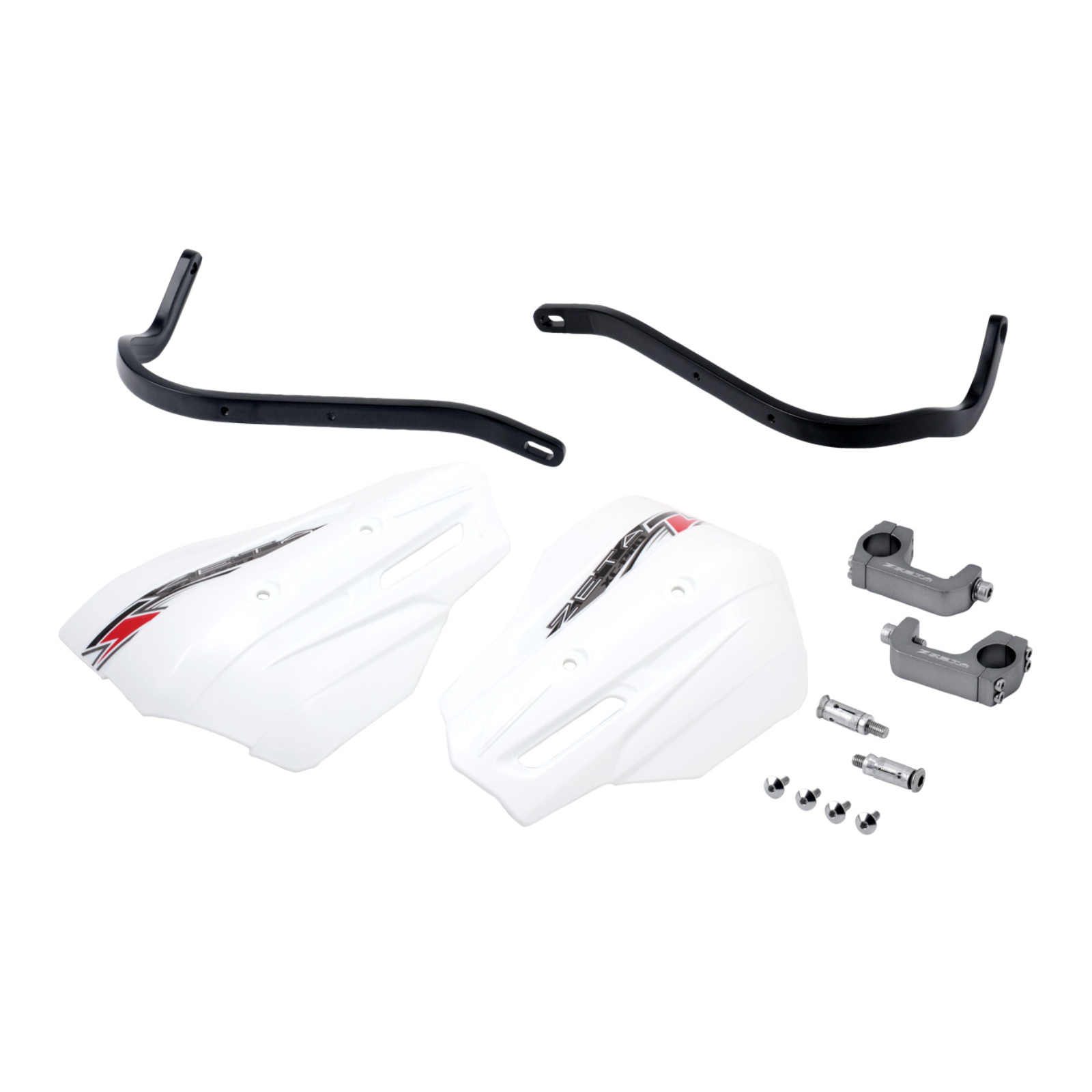 ZETA ARMOR H/GUARD XC PRO KIT FOR 28.6MM BAR U-CLAMP BLK/WHT - Image 1