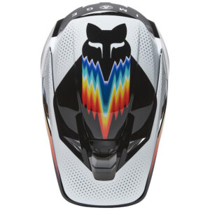 Fox V3 RS RELM Motocross Helmet ECE Black/White - Image 2